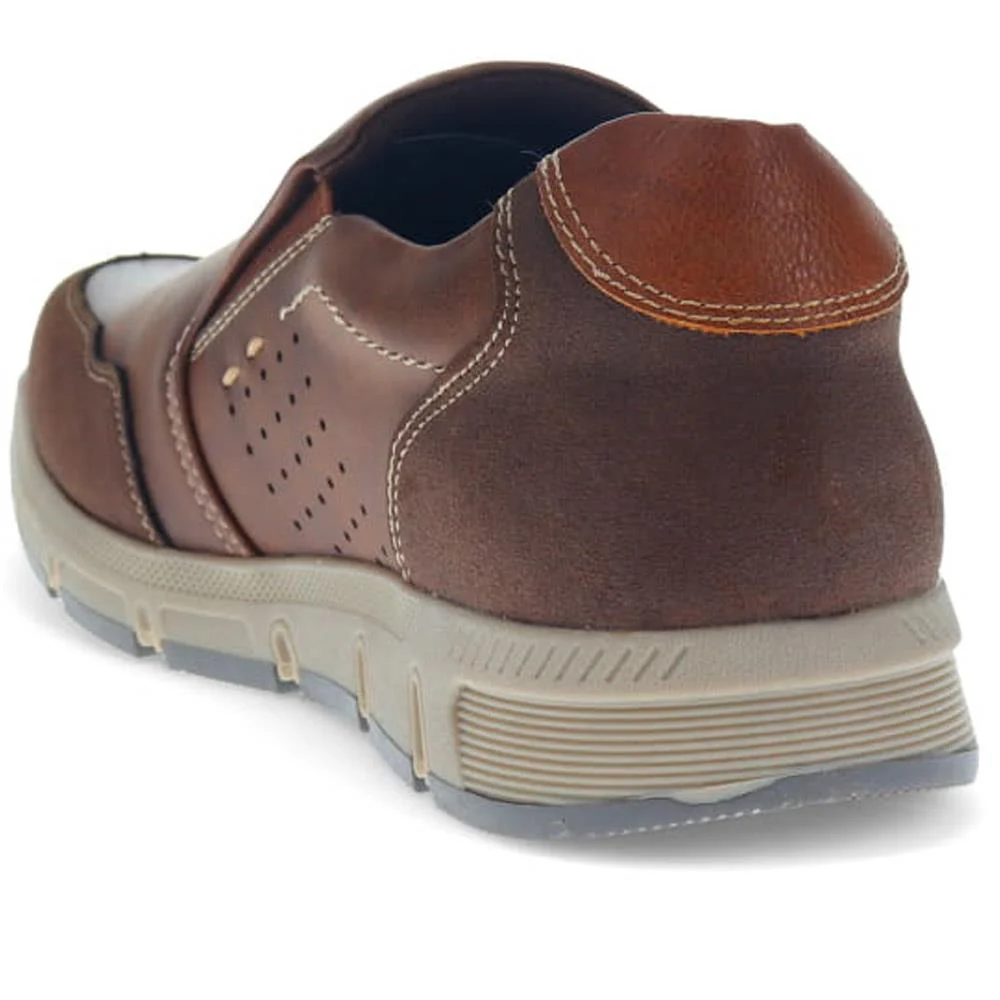 Wide Fit Casual Slip-On Trainers - WBINS40029 / 325 788 - Brown - Image 3