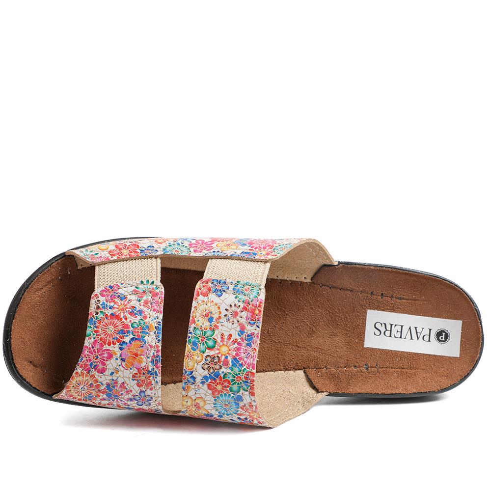 Casual Two-Strap Sandals - ADA43001 / 329 292 - BEIGE FLORAL - Image 5