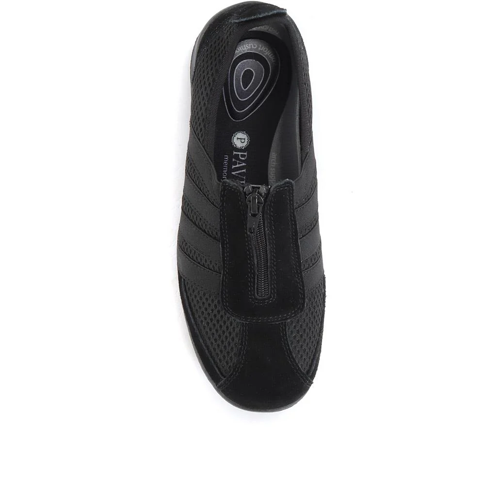 Casual Zip Up Trainers - BRK26003 / 310 512 - Black - Image 4