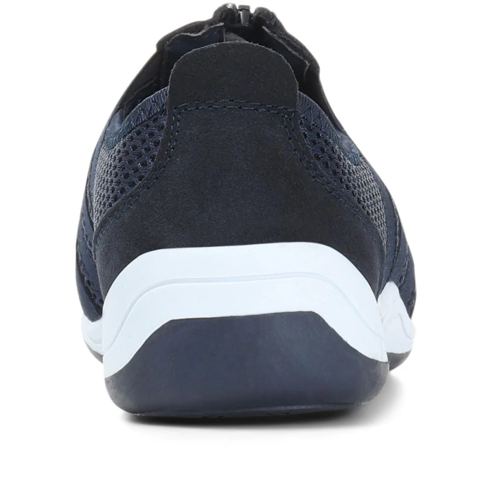 Casual Zip Up Trainers - BRK26003 / 310 512 - Navy - Image 3