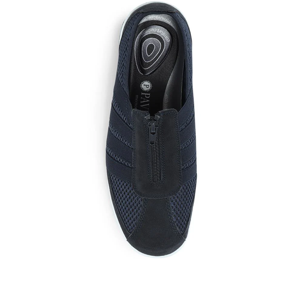 Casual Zip Up Trainers - BRK26003 / 310 512 - Navy - Image 5