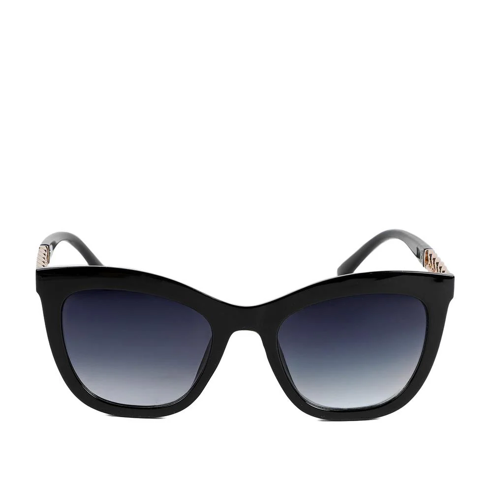 Cat Eye Sunglasses with Gold Chain Detail - RICH43001 / 329 023 - Black - Image 2