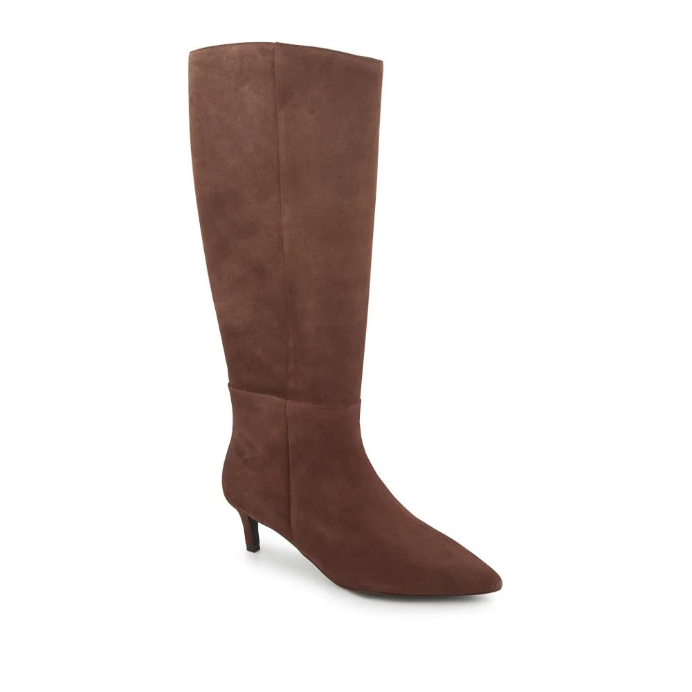 Catia Leather Long Boots - CATIA / 325 952 - Chocolate Suede