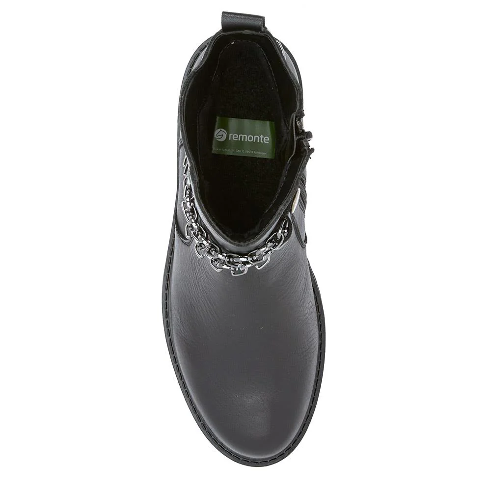 Chain-Detailed Ankle Boots - DRS40503 / 325 668 - Black - Image 4