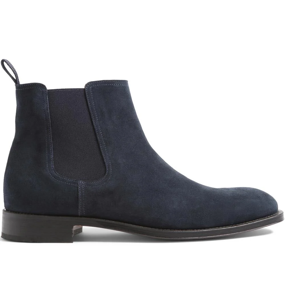 Cheltenham Handmade Blake Stitched Chelsea Boots - CHELTENHAM / 322 868 - Navy Suede - Image 2