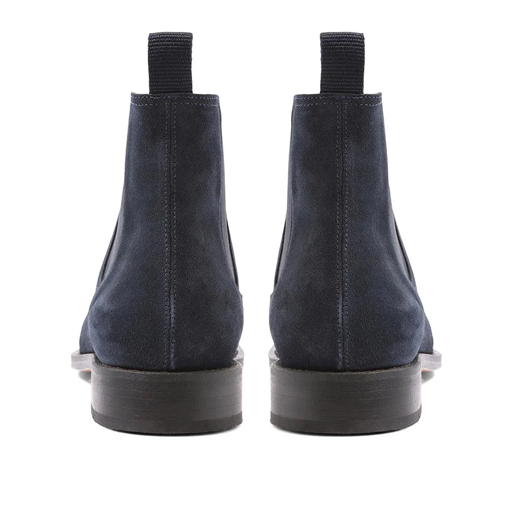 Cheltenham Handmade Blake Stitched Chelsea Boots - CHELTENHAM / 322 868 - Navy Suede - Image 3