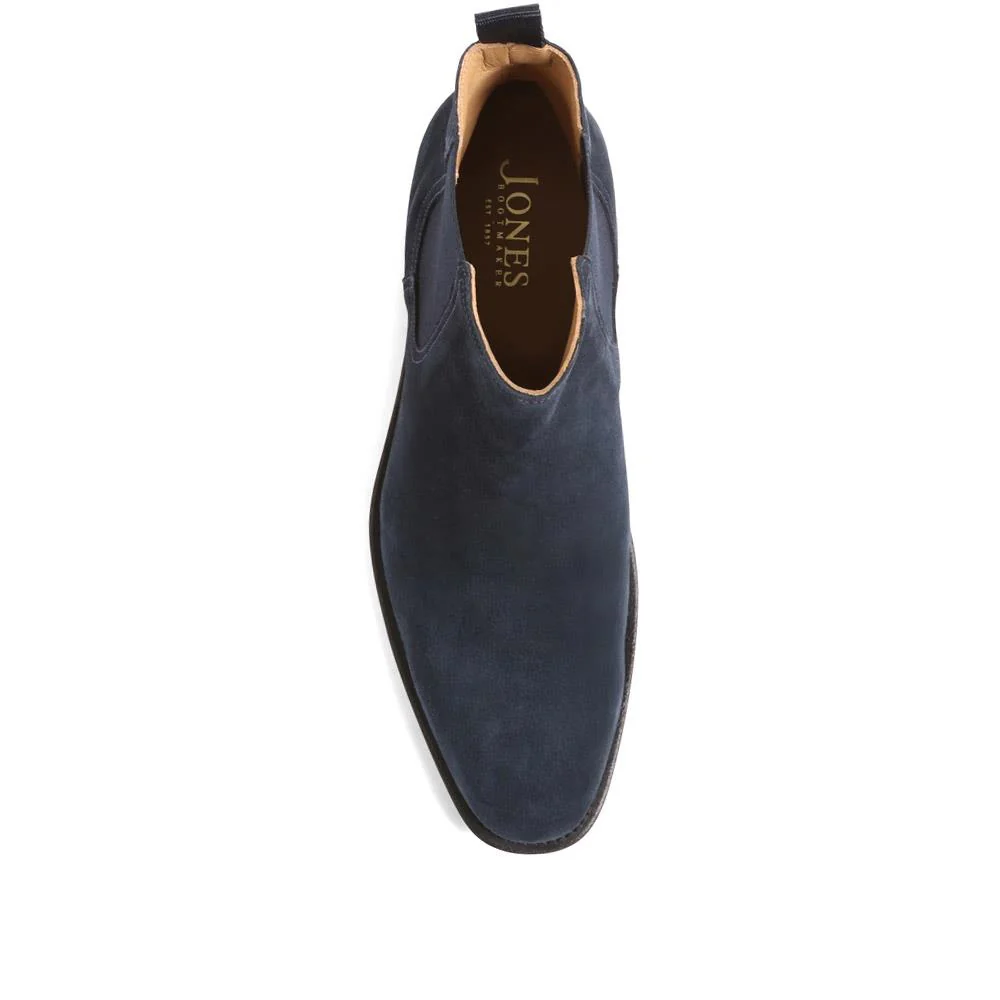 Cheltenham Handmade Blake Stitched Chelsea Boots - CHELTENHAM / 322 868 - Navy Suede - Image 4
