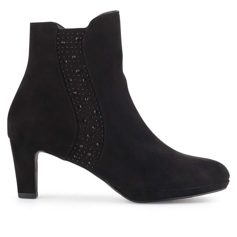 Chic Platform-Heeled Ankle Boots - PLAN40021 / 326 213 - Black - Image 2