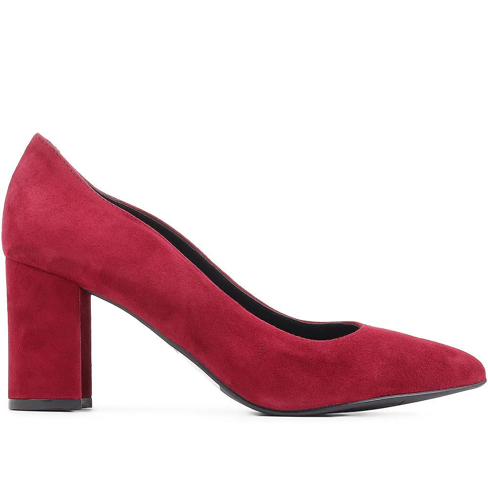 Chrystina Suede Court Shoes - CHRYSTINA / 323 092 - Red - Image 2