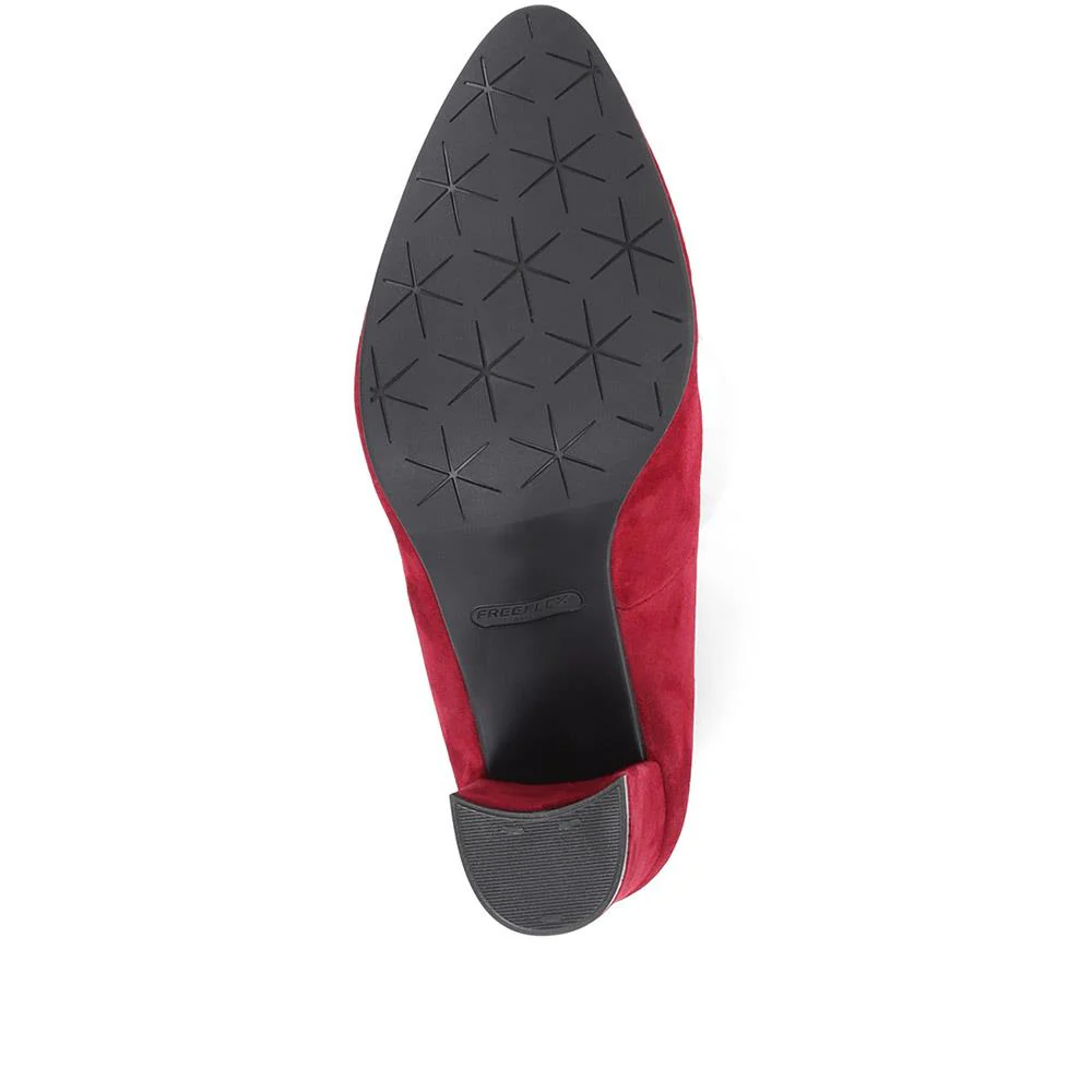 Chrystina Suede Court Shoes - CHRYSTINA / 323 092 - Red - Image 5