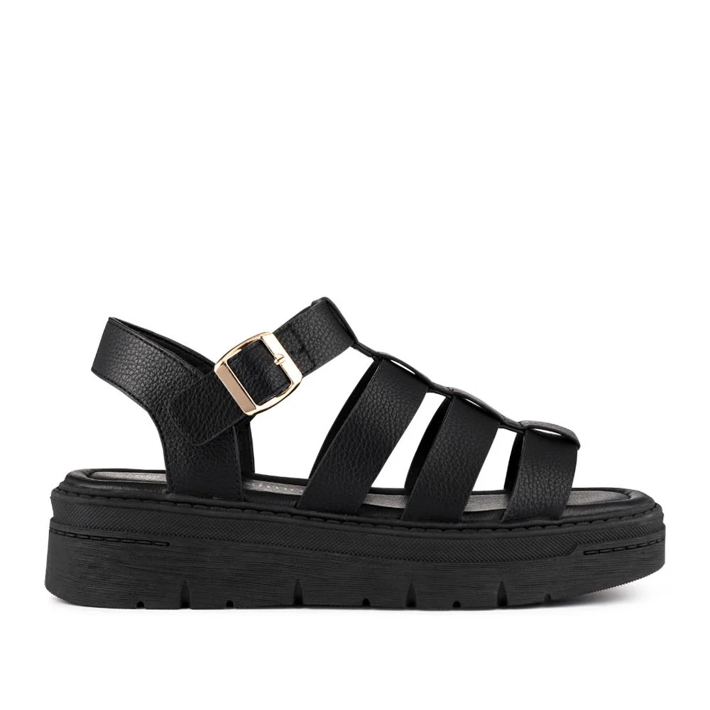 Chunky Buckle-Fasten Sandals - BELWOIL41053 / 327 122 - Black - Image 3