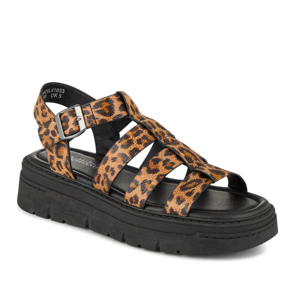 Chunky Buckle-Fasten Sandals - BELWOIL41053 / 327 122 - Leopard