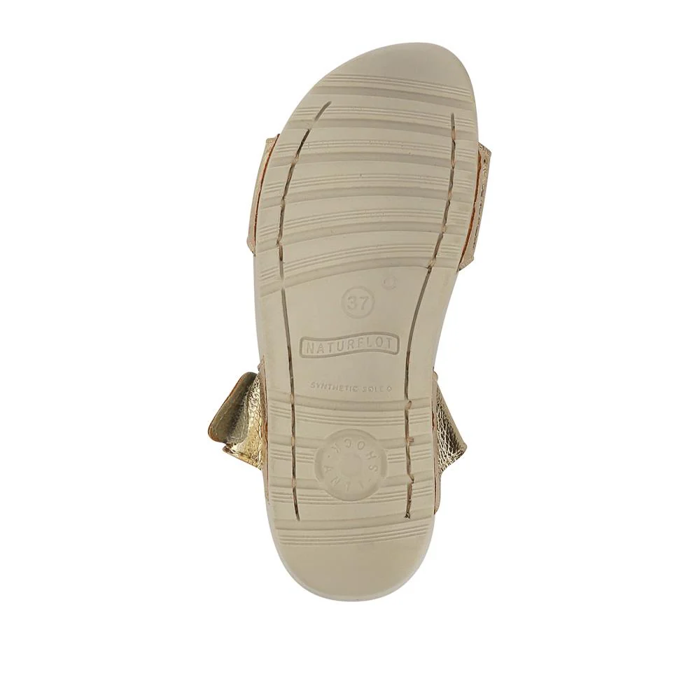 Chunky Dual-Strap Touch-Fasten Sandals - FLY41027 / 326 669 - Gold - Image 6