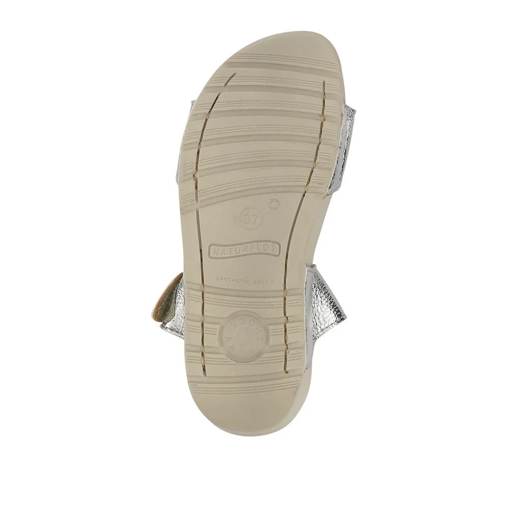 Chunky Dual-Strap Touch-Fasten Sandals - FLY41027 / 326 669 - Silver - Image 6
