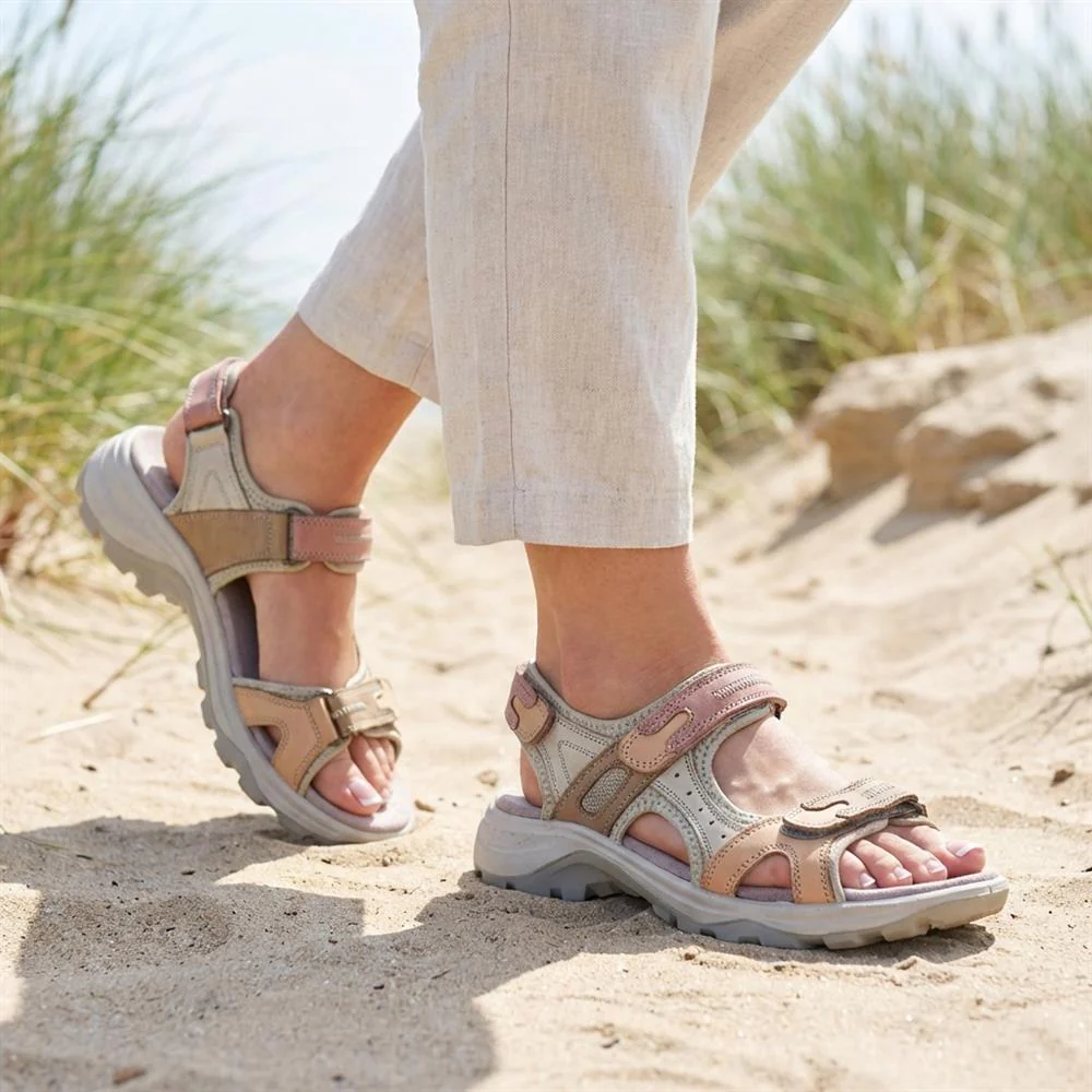 Chunky Dual Touch-Fasten Sandals - DDIN41001 / 327 252 - Beige Multi - Image 2