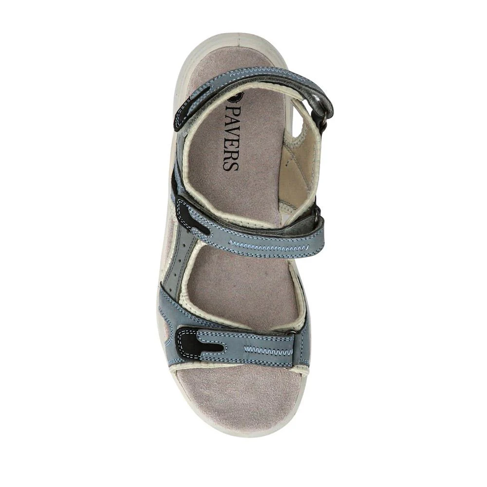 Chunky Dual Touch-Fasten Sandals - DDIN41001 / 327 252 - Light Blue - Image 5