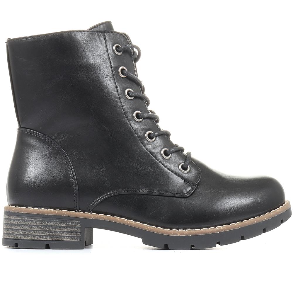 Chunky Lace-Up Ankle Boots - WBINS32015 / 318 884 - Black - Image 2