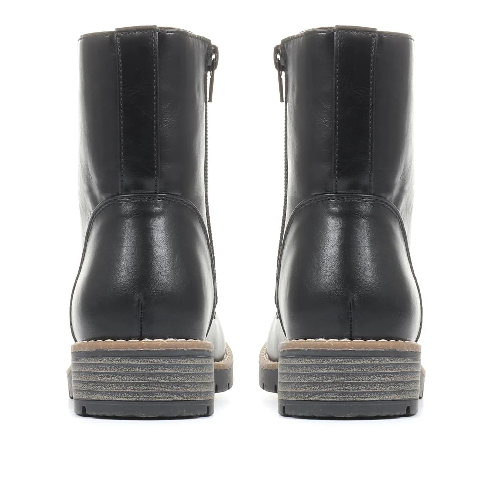 Chunky Lace-Up Ankle Boots - WBINS32015 / 318 884 - Black - Image 3