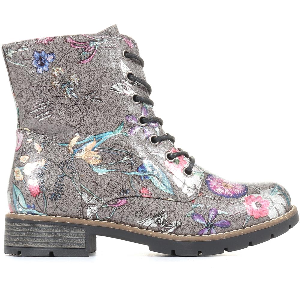 Chunky Lace-Up Ankle Boots - WBINS32015 / 318 884 - Grey Multi - Image 2