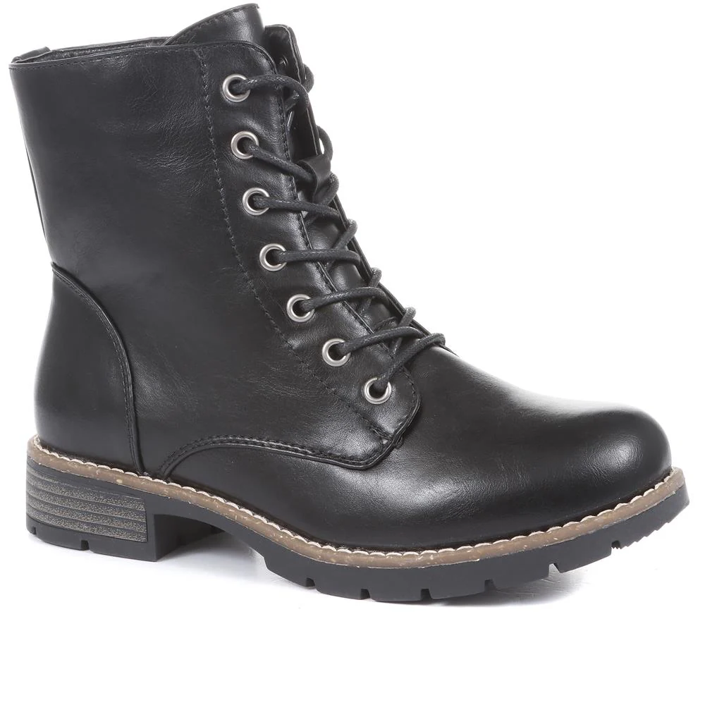 Chunky Lace-Up Ankle Boots - WBINS32015 / 318 884 - Image 3
