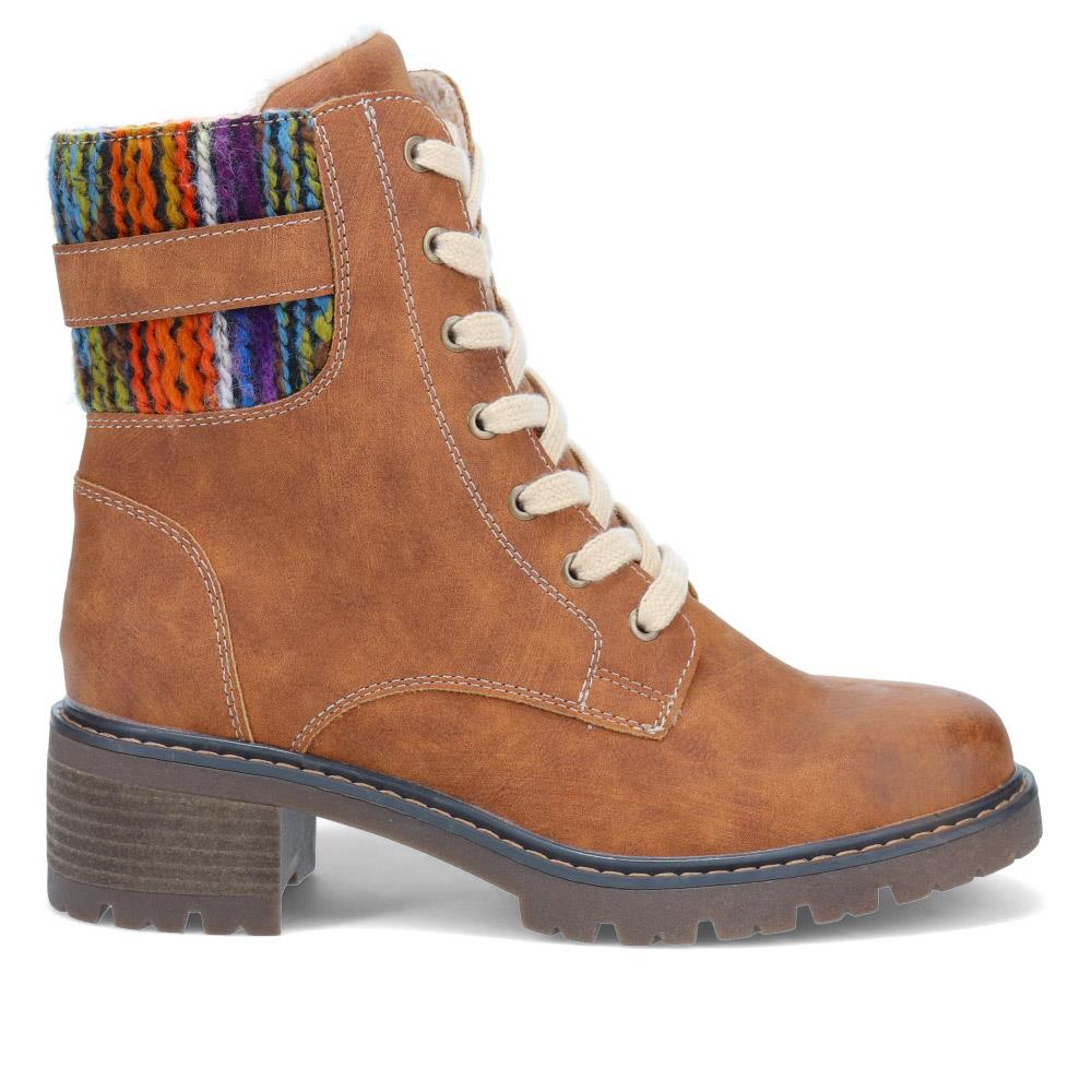 Chunky-Laced Ankle Boots - SUPRE40009 / 326 254 - Cognac - Image 2