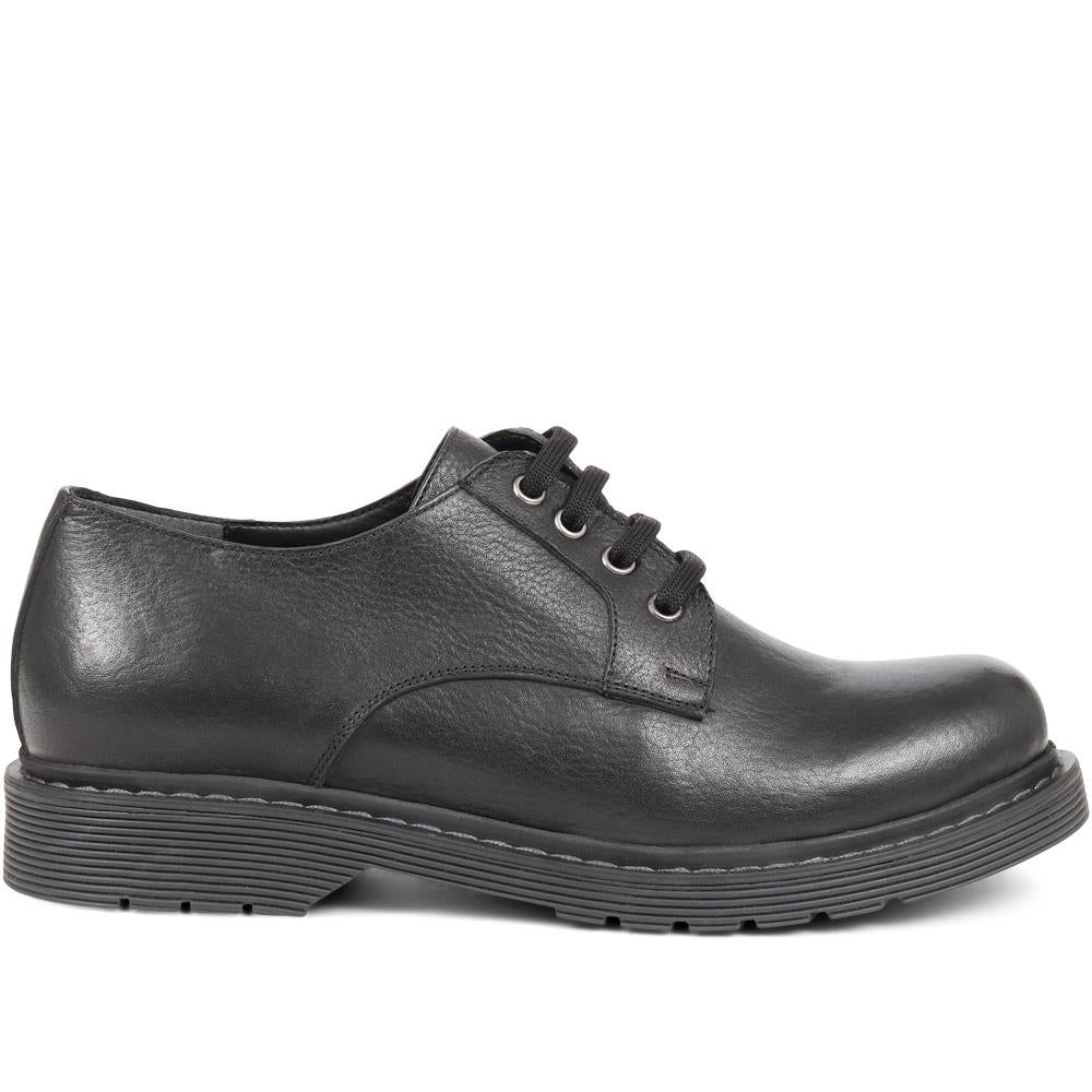 Chunky Leather Brogues - BELYNR38007 / 324 438 - Black - Image 3
