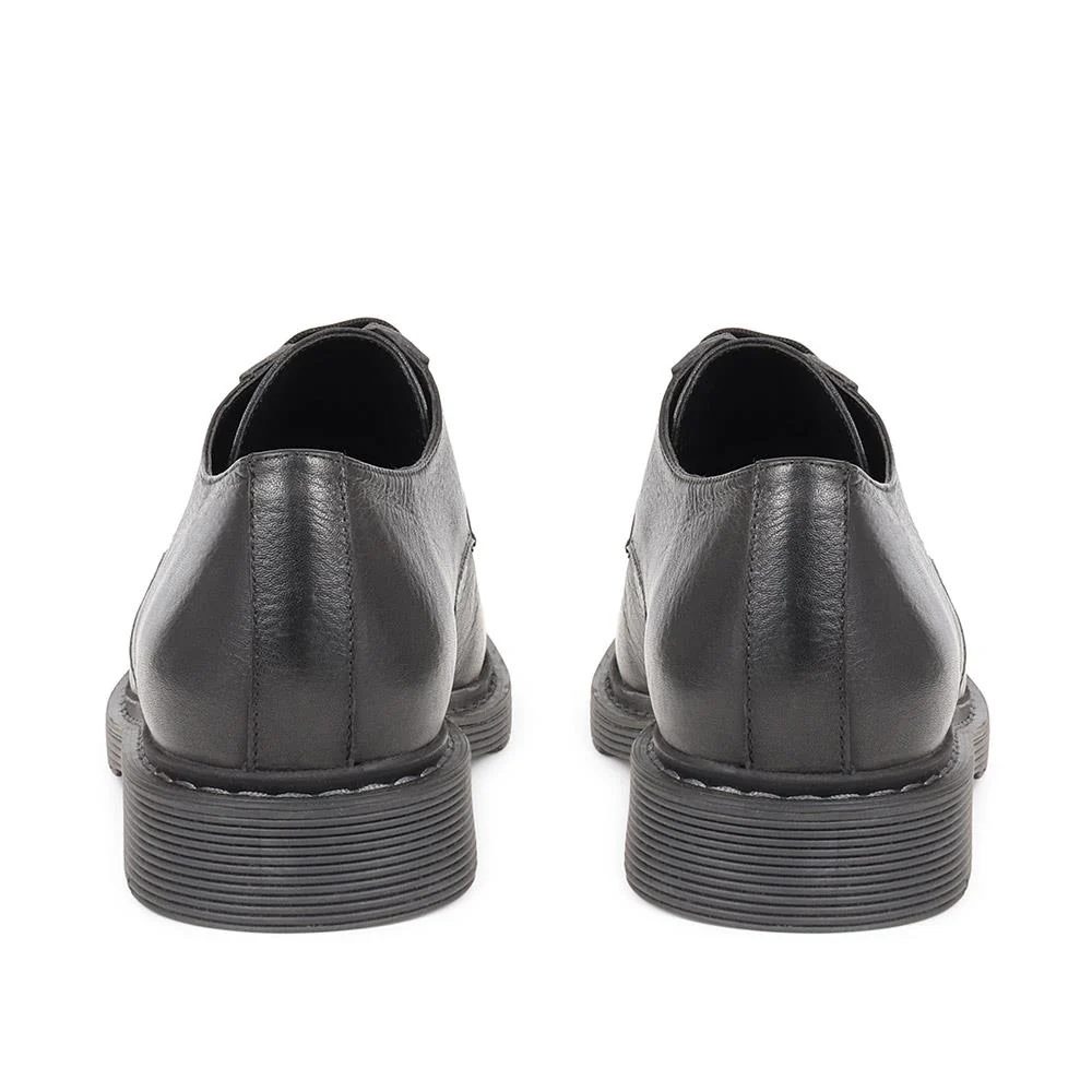 Chunky Leather Brogues - BELYNR38007 / 324 438 - Black - Image 4