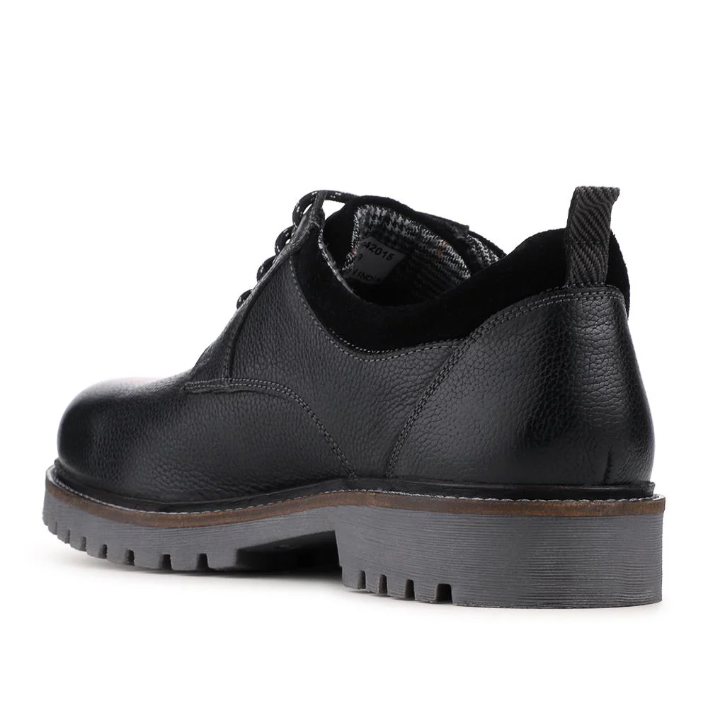 Chunky Leather Casual Lace Up Shoes - RNB42015 / 328 048 - Black - Image 2