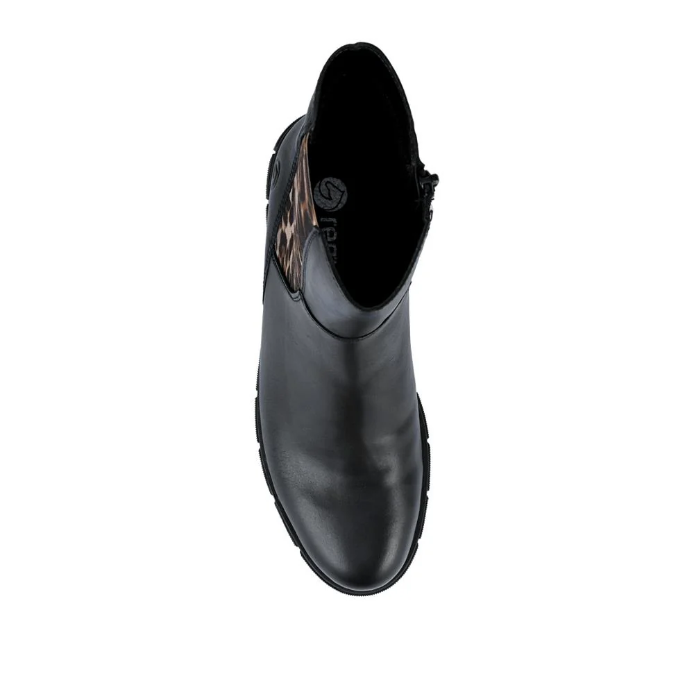Chunky Leather Chelsea Boots - DRS42509 / 327 731 - Black Leopard - Image 4
