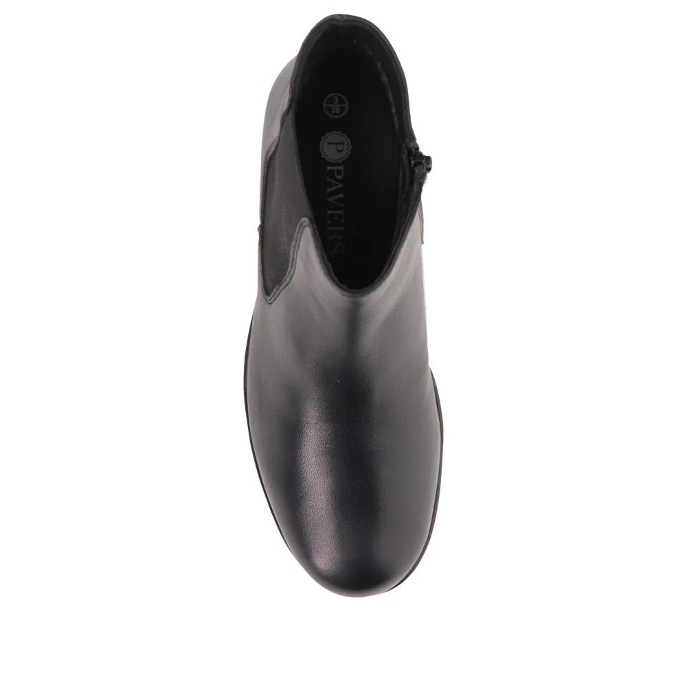 Chunky Leather Chelsea Boots - RNB40029 / 326 174 - Black - Image 5