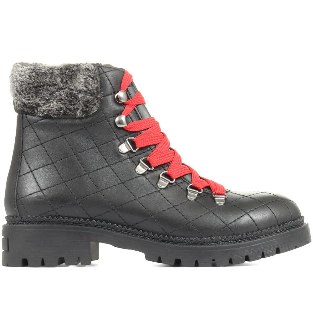 Chunky Leather Hiker Boots - BELAMETI34001 / 321 847 - Black - Image 2