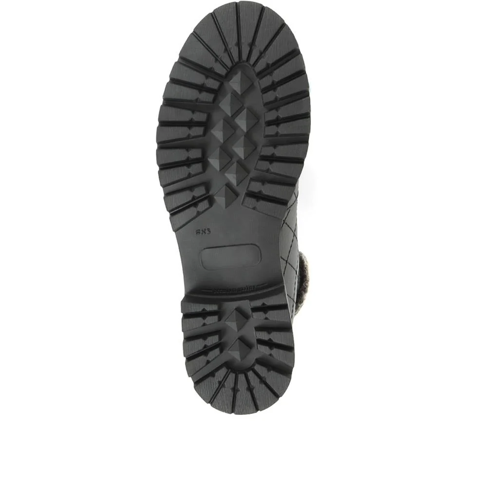 Chunky Leather Hiker Boots - BELAMETI34001 / 321 847 - Black - Image 5