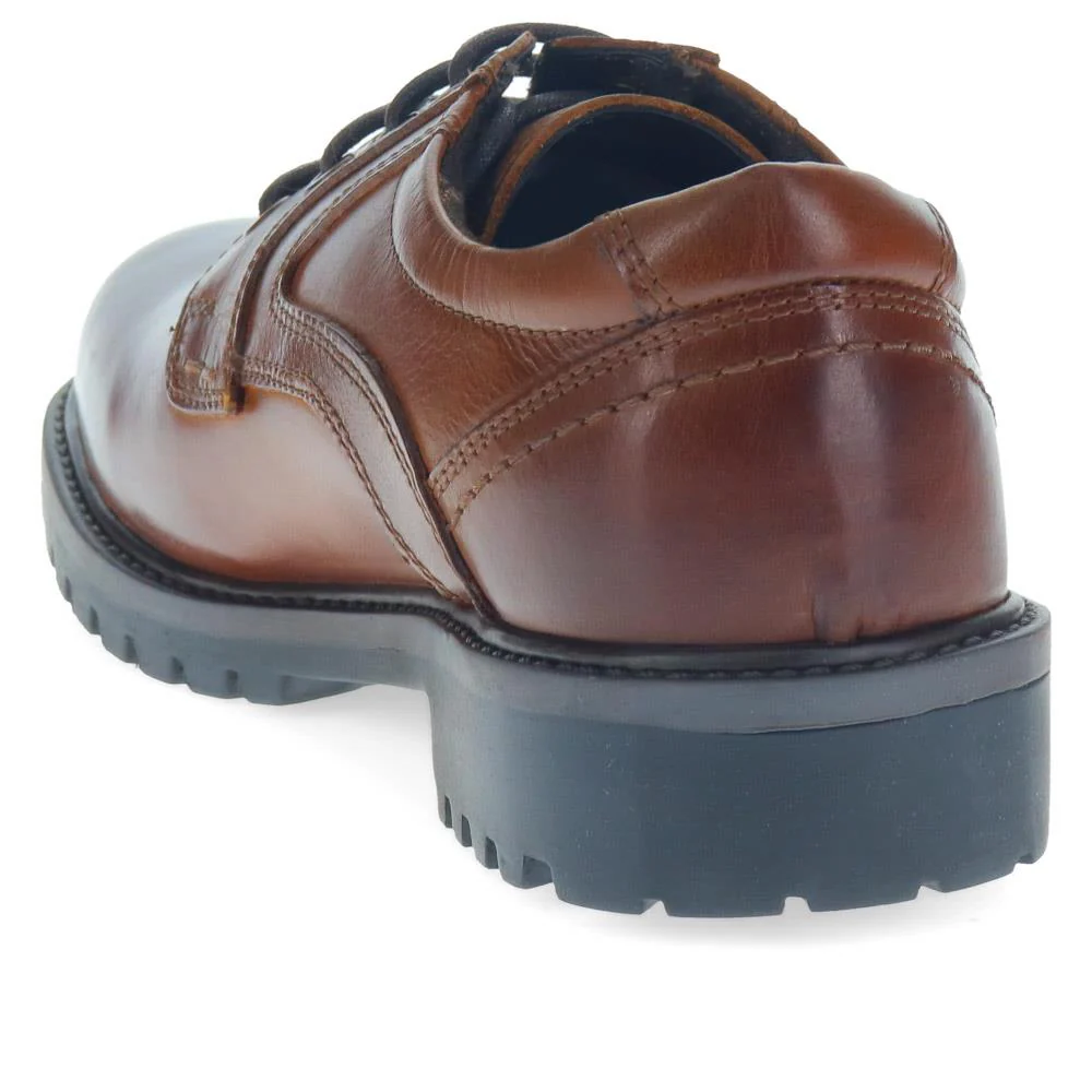 Chunky Leather Lace-up Shoes - TEJ40001 / 325 974 - Cognac - Image 3