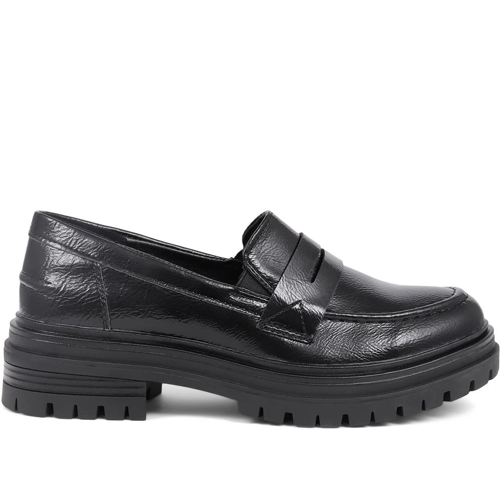Chunky Loafers - WOIL39035 / 325 362 - Black Patent - Image 2
