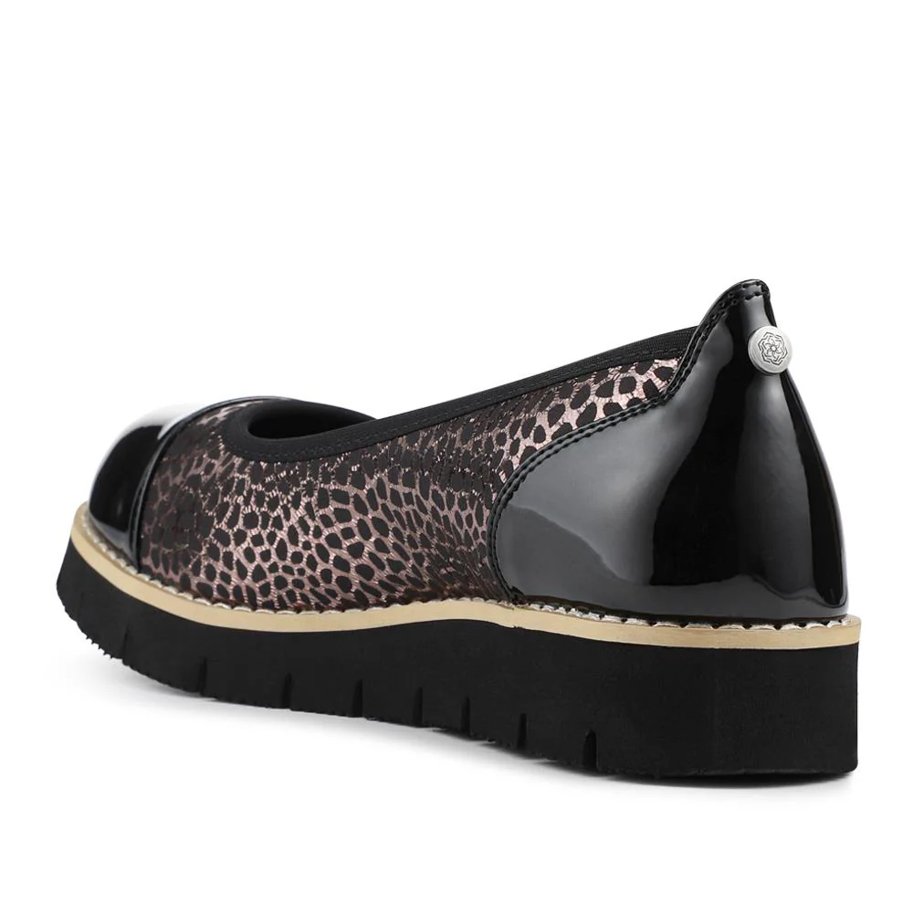 Chunky Platform Cushioned Slip On Shoes  - WBINS42035 / 327 791 - Black-Pewter - Image 3