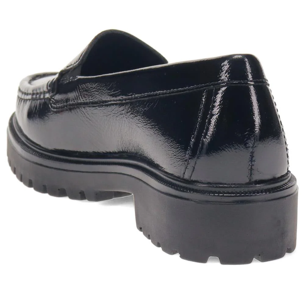 Chunky Slip-On Shoes - VAN40506 / 326 728 - Black Patent - Image 3