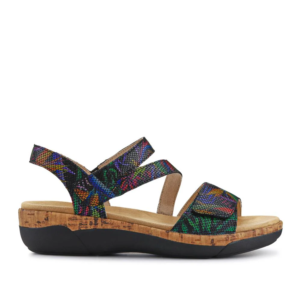 Chunky-Sole Leather Sandals - DRS41512 / 327 090 - Black Multi - Image 2