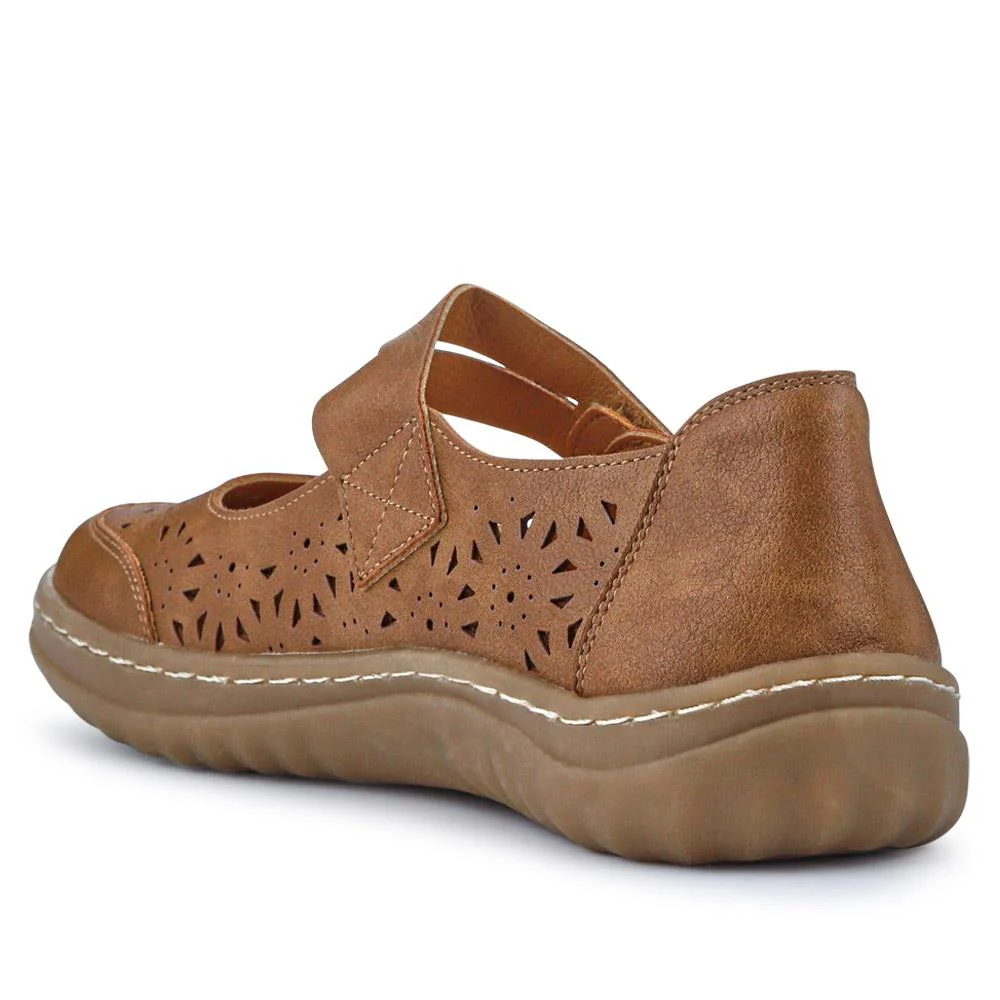 Chunky-Soled Mary Janes - WOIL41027 / 326 932 - Tan - Image 3