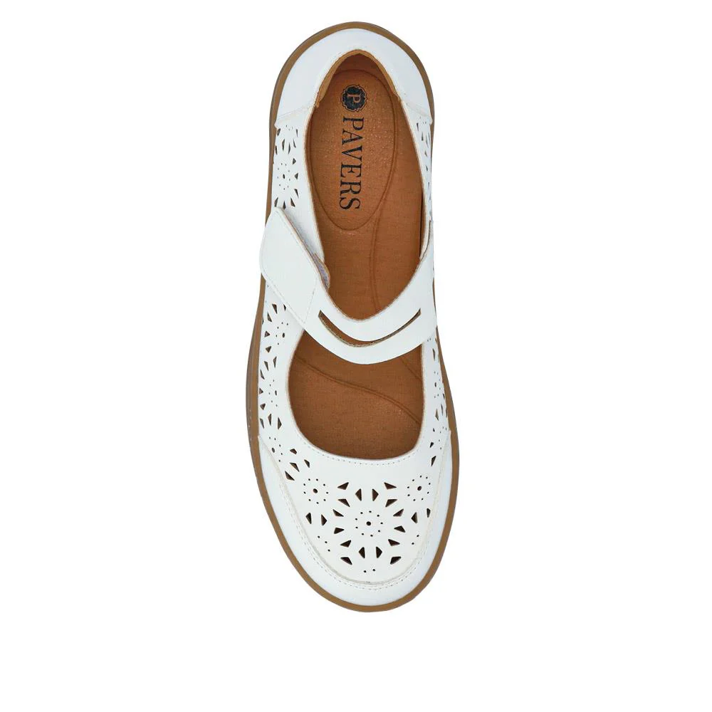Chunky-Soled Mary Janes - WOIL41027 / 326 932 - White - Image 5