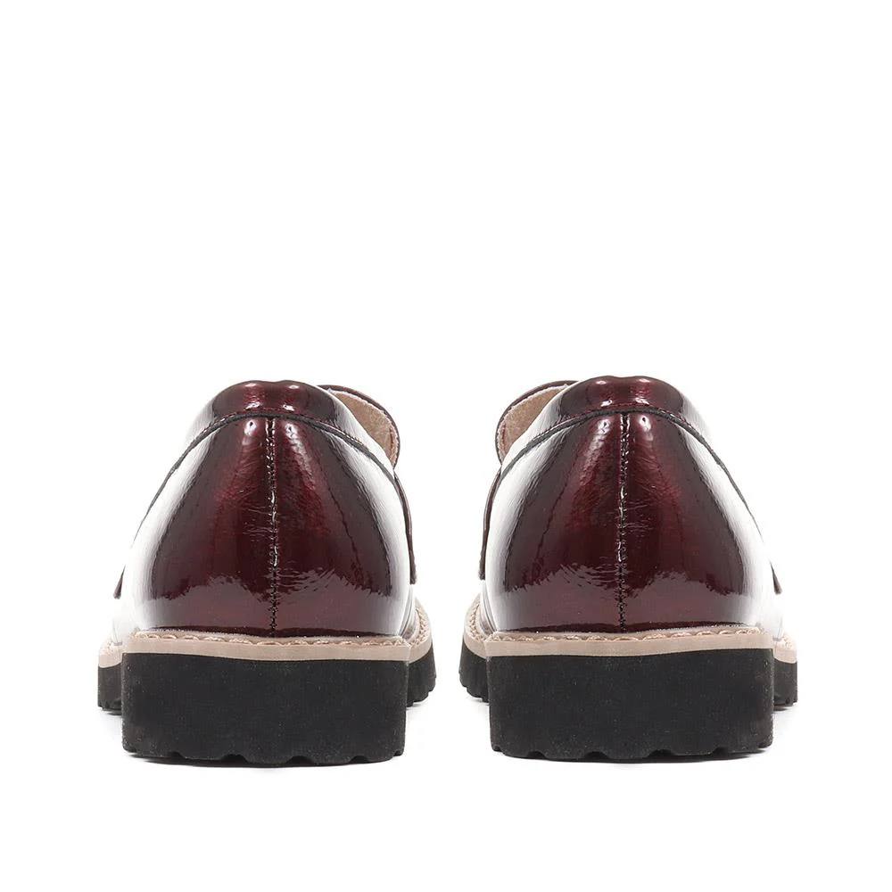 Chunky Tassel Loafers - WBINS32047 / 318 931 - Burgundy - Image 3