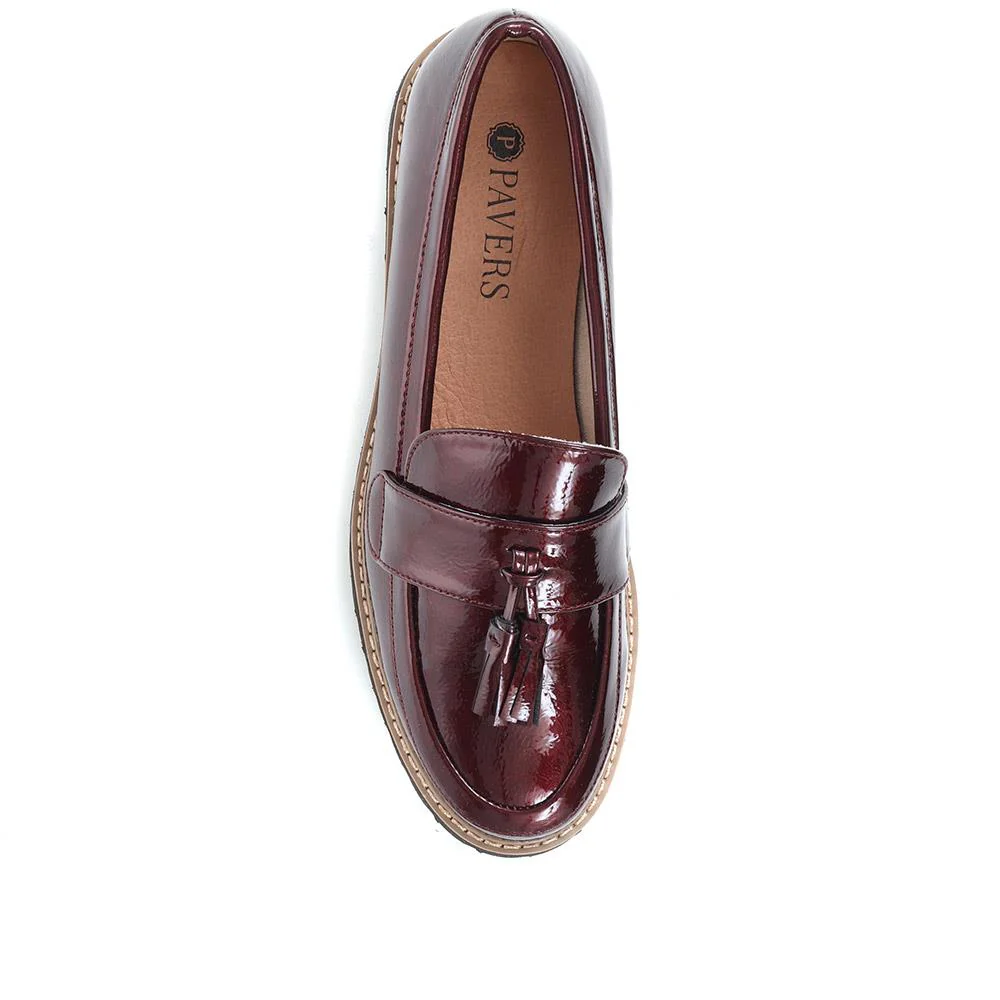 Chunky Tassel Loafers - WBINS32047 / 318 931 - Burgundy - Image 4