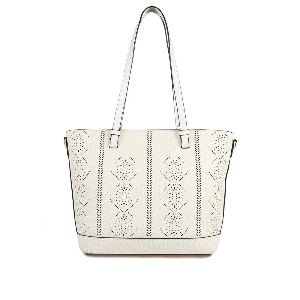 Classic Detail Tote Bag - BELHETIA43000 / 329 233 - Cream