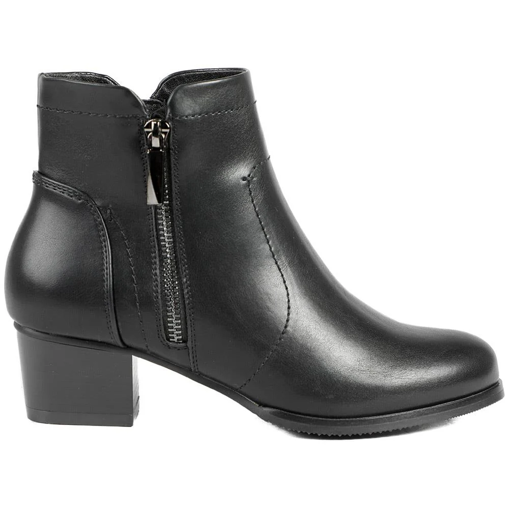 Classic Heeled Ankle Boots with Zip Fastening - SANYI42021 / 329 267 - Black - Image 3