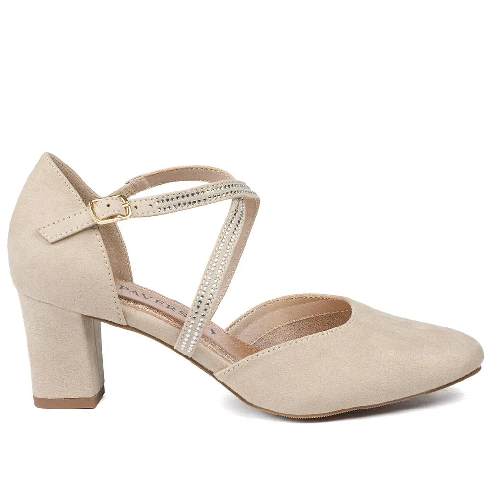 Closed-Toe Block Heels - PLAN40011 / 326 163 - Beige - Image 3