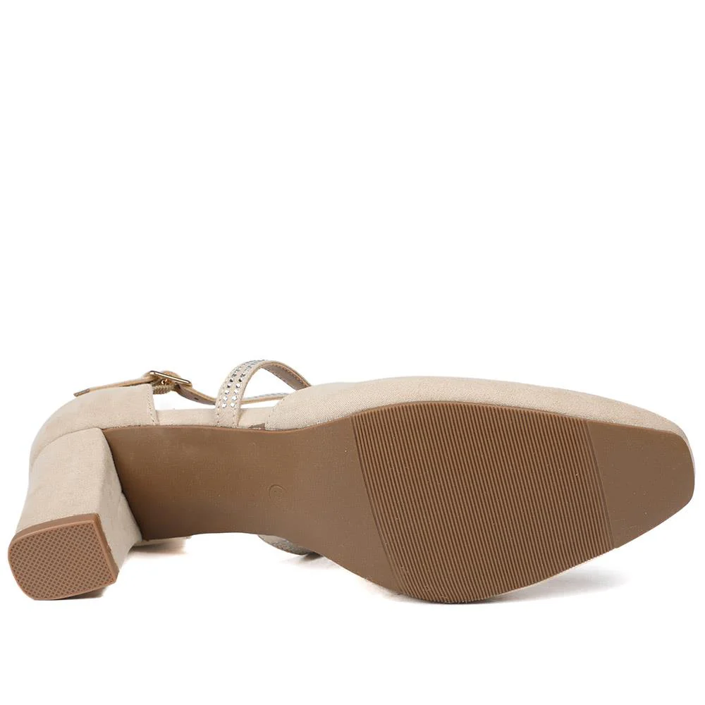 Closed-Toe Block Heels - PLAN40011 / 326 163 - Beige - Image 6