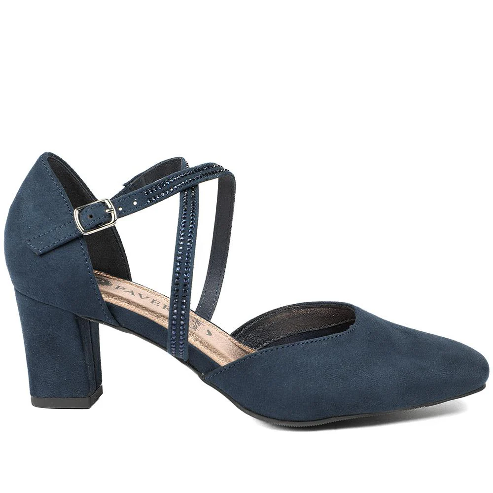 Closed-Toe Block Heels - PLAN40011 / 326 163 - Navy - Image 3