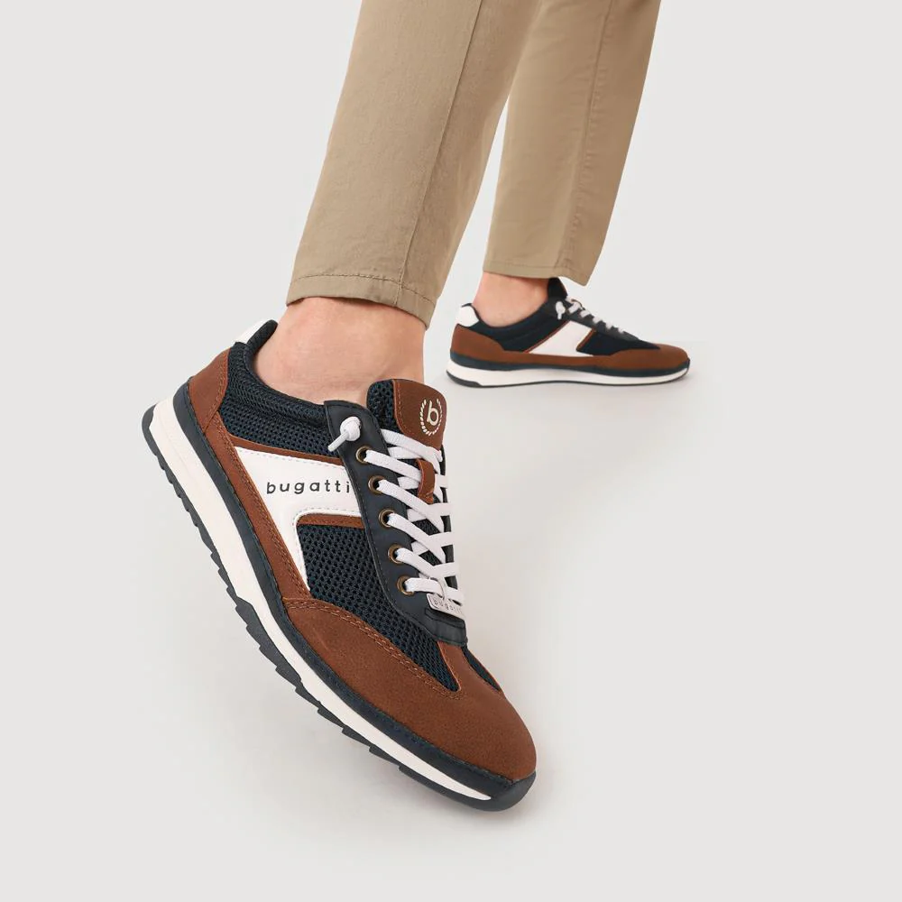 Comfort-Fitting Laced Trainers - BUG41516 / 327 369 - Navy - Image 5