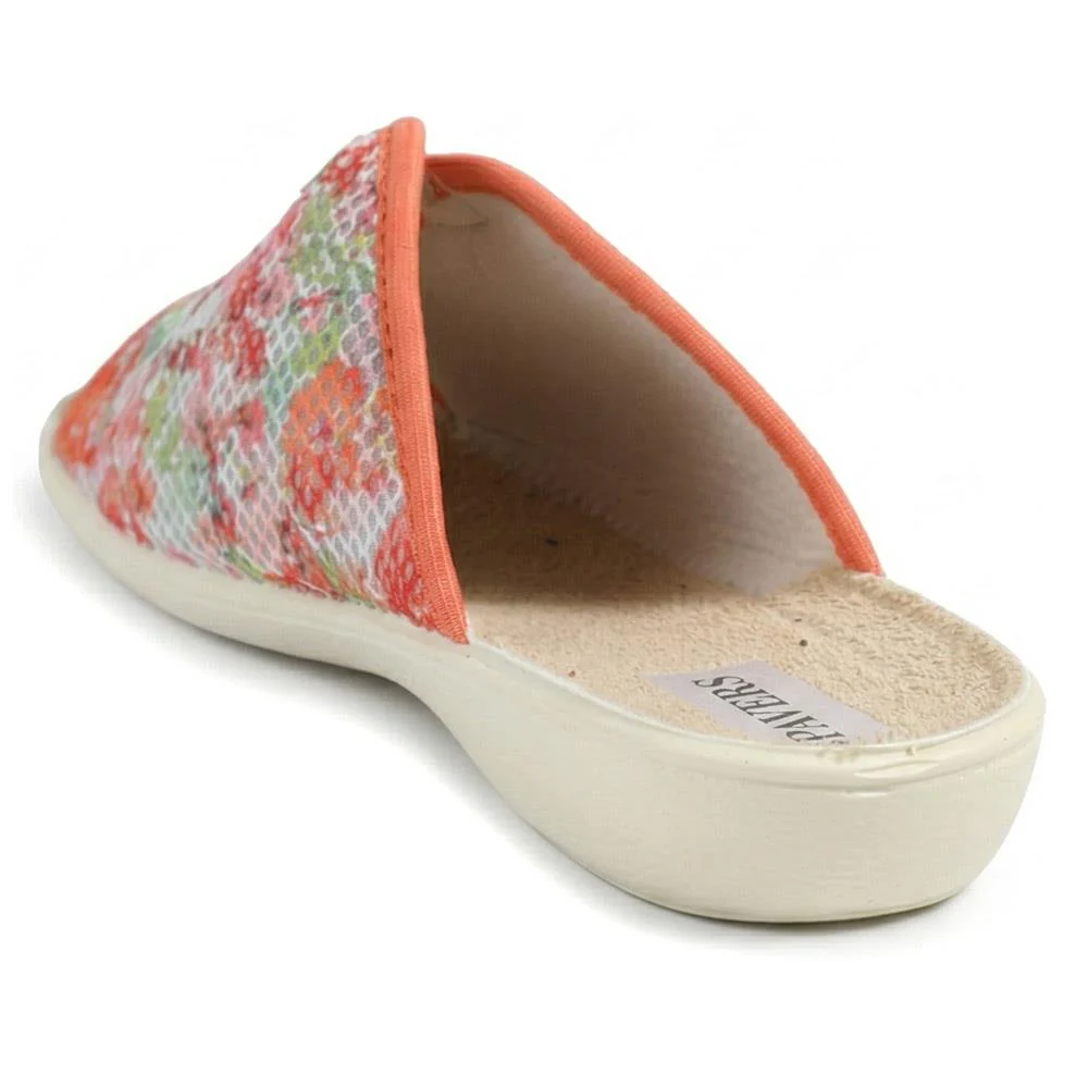 Comfort Slip On Mule Slippers - ADA43003 / 329 293 - Orange Multi - Image 3