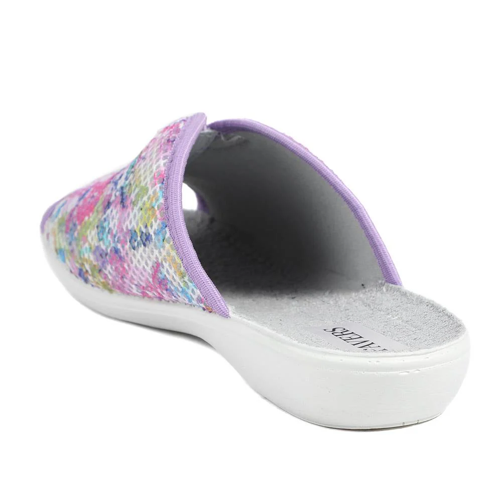 Comfort Slip On Mule Slippers - ADA43003 / 329 293 - Purple Multi - Image 4