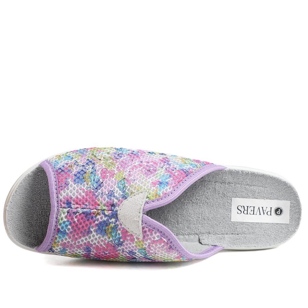 Comfort Slip On Mule Slippers - ADA43003 / 329 293 - Purple Multi - Image 5